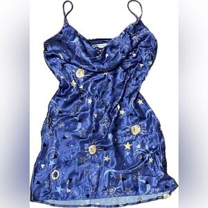 Zara | Silky Celestial Mini Slip Dress